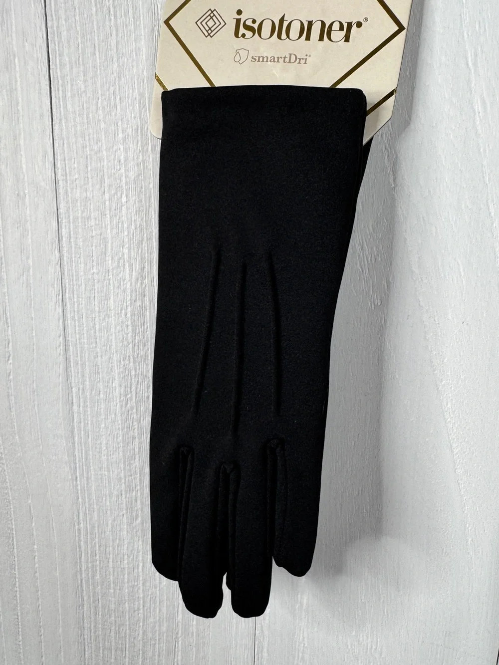 isotoner Black Water-Repellent SmartDri Women's Gloves